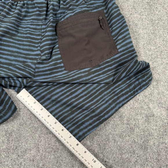 Roark Swim Shorts Medium Blue Black Stripe "Run Amok" Athletic Lightweight Men's - Picture 10 of 10